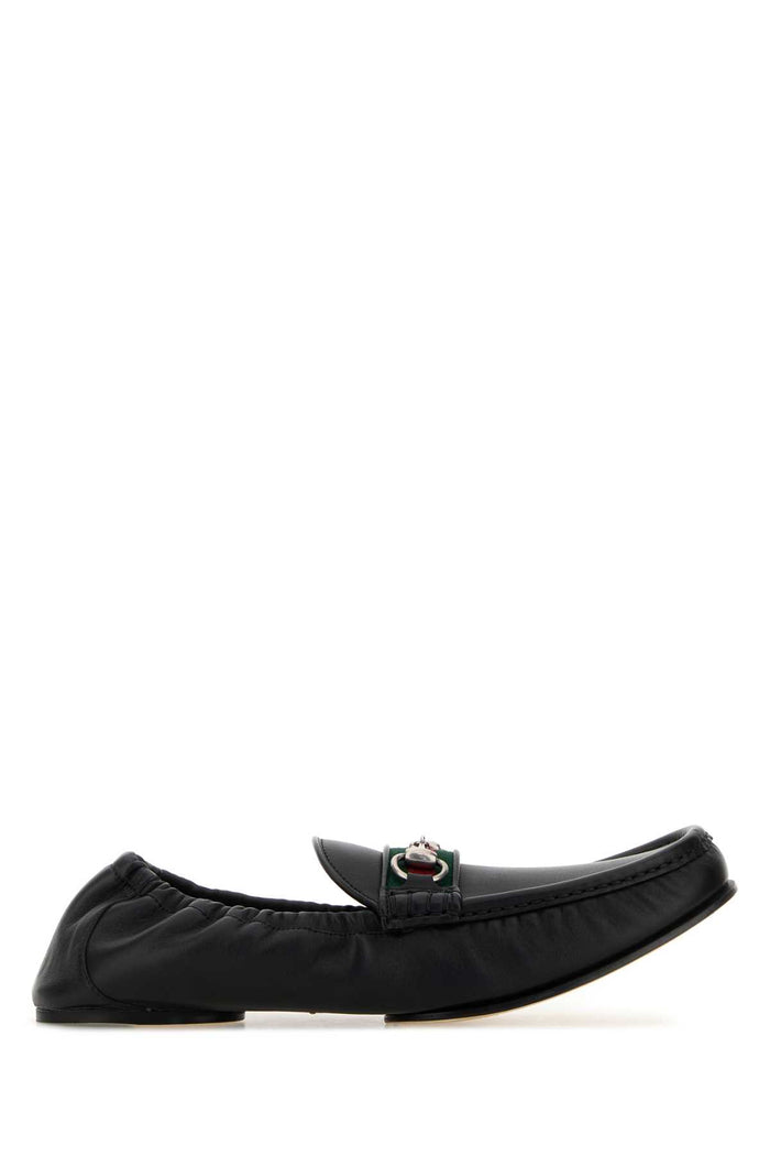Black Leather Horsebit 1953 Loafers Blackvrv Lamb Mocassini