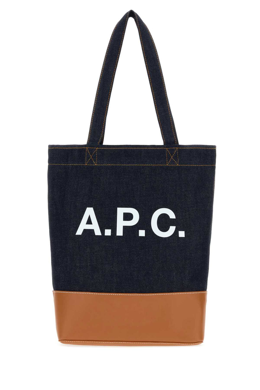 Dark Blue Denim Cohlo Handbag Caramel Exterior: Fabric Borse A Mano