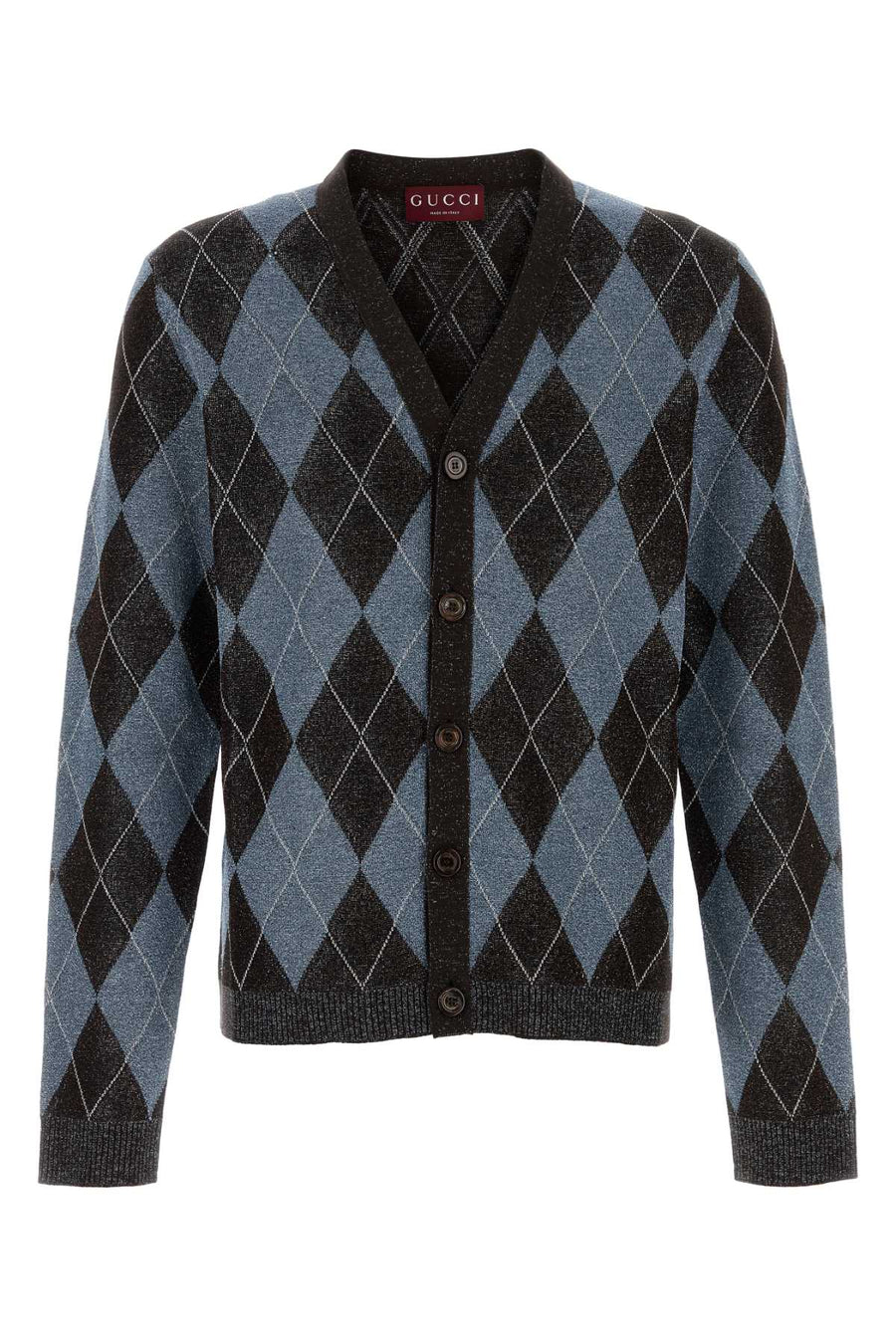 Gucci Intarsia 62% Wool 24% Viscose 12% Metallised fiber 1% Nylon 1% Elastane cardigan in multicolor