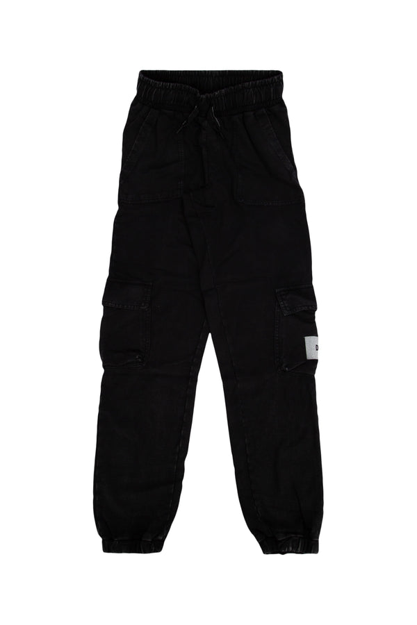 Dkny Junior 100% Cotton cargo pants in black