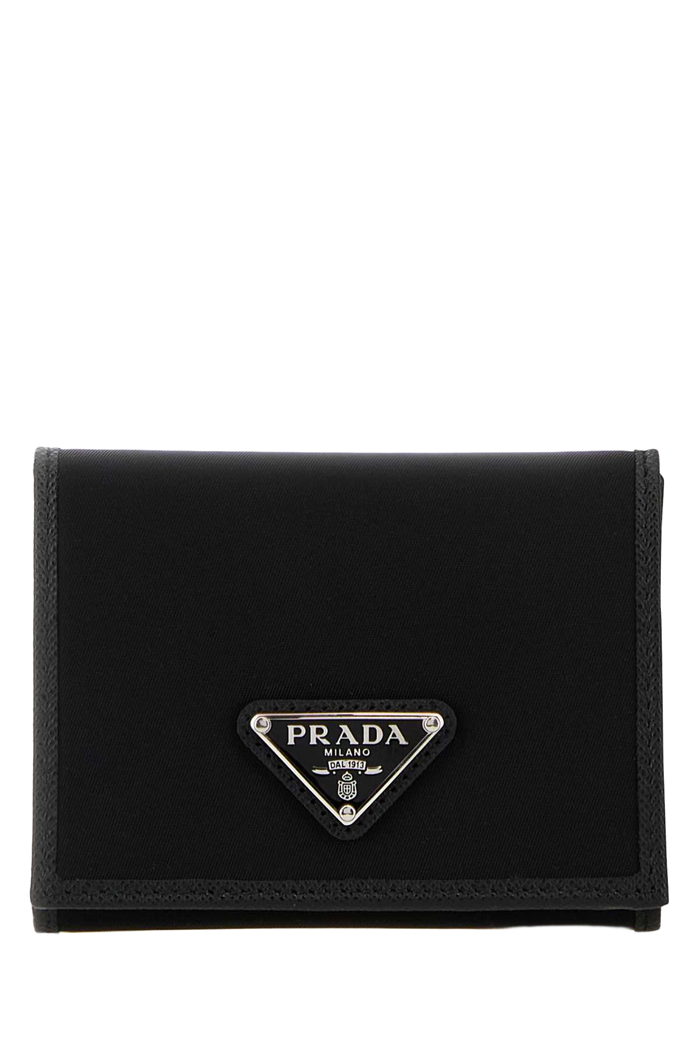 Black Fabric Wallet Nero Portafogli