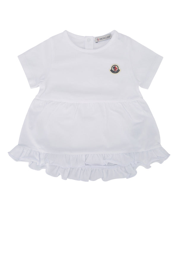 Moncler Jr Ensemble Cotton clothing ensemble in white
