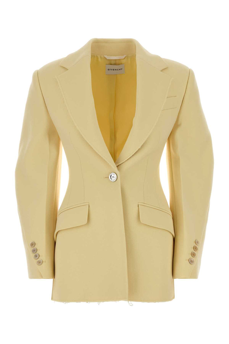 Givenchy Cocoon Exterior: 90% Wool 7% Nylon 3% Elastane; Lining: 100% Polyester blazer in beige