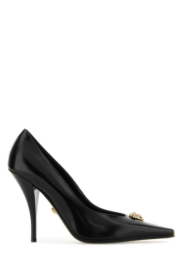 Versace Calf leather upper and sole heel in black