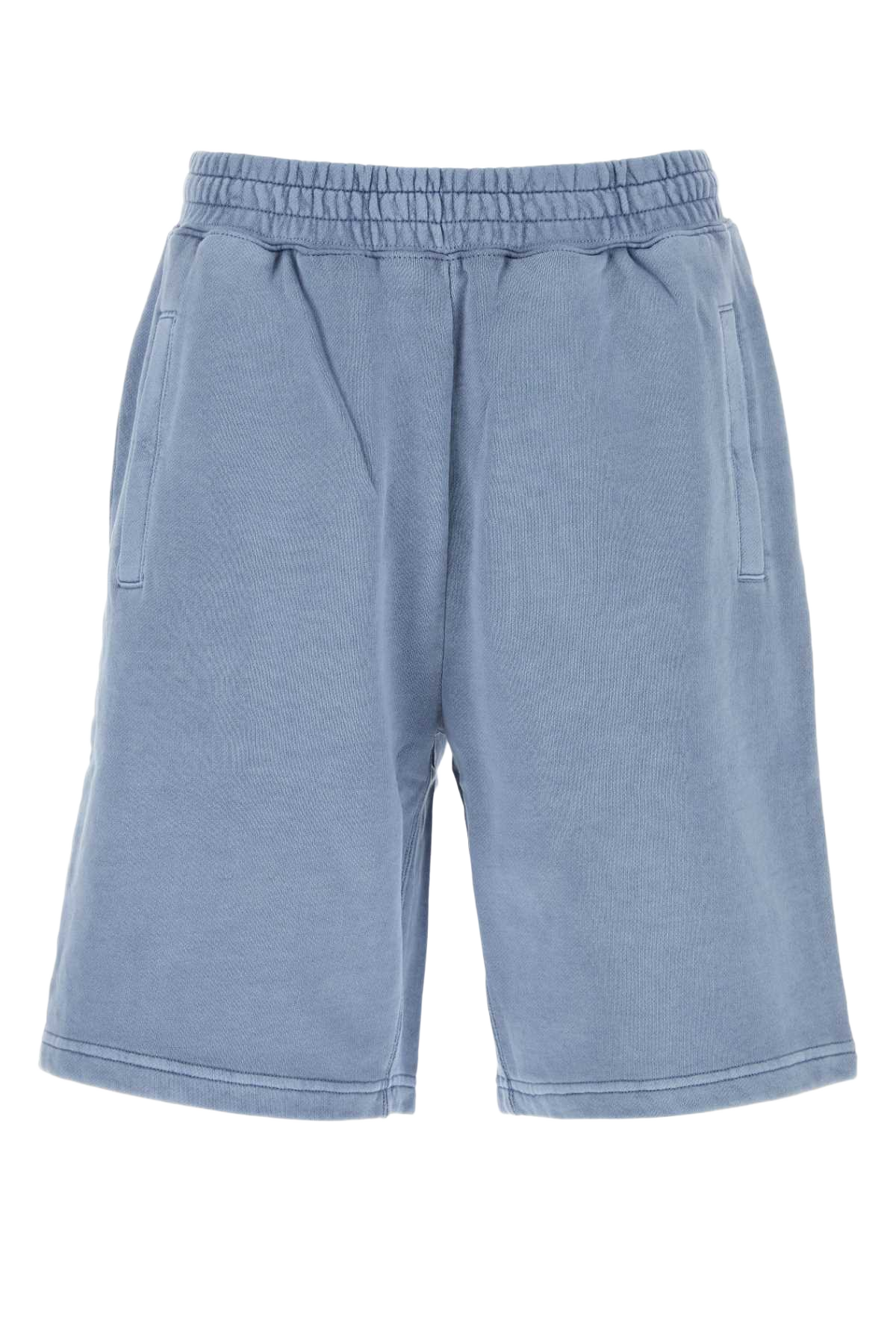Light-Blue Cotton Nelson Sweat Short Gentlebluegarmentdyed Exterior
