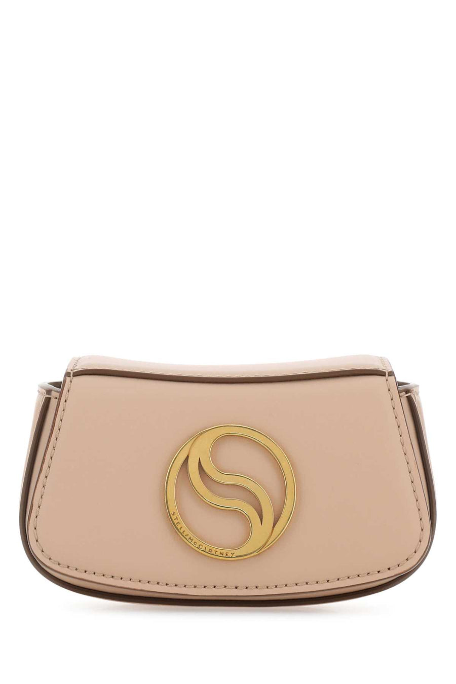 Stella McCartney Exterior: 100% Alter Mat; Lining: 100% Fabric; Finishing: Antiqued golden metal shoulder bag in beige