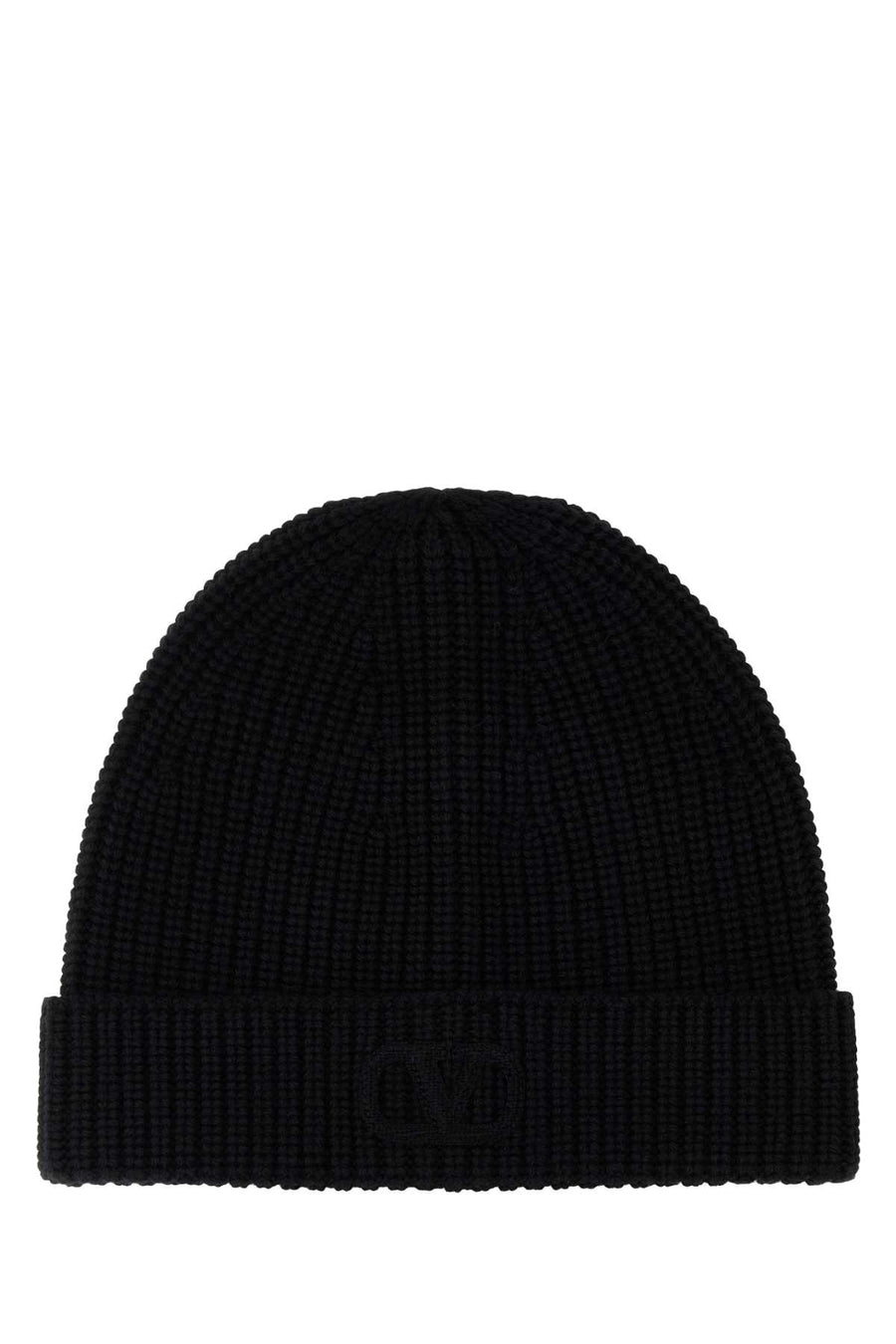 Valentino Garavani CUFFIA 100% Virgin wool beanie in black