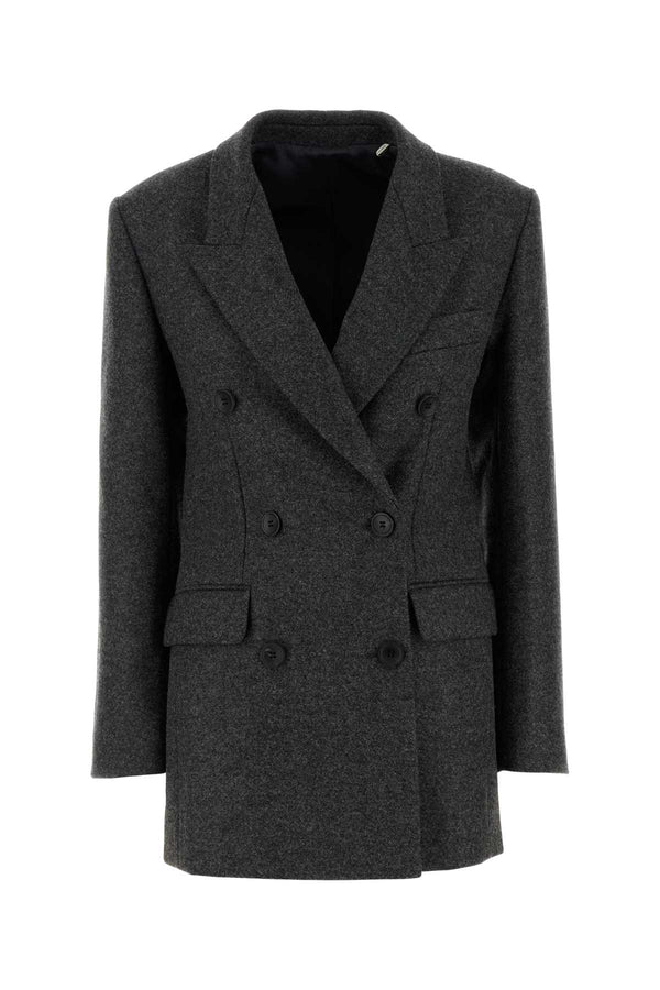 Isabel Marant Exterior: 100% Virgin wool blazer in gray