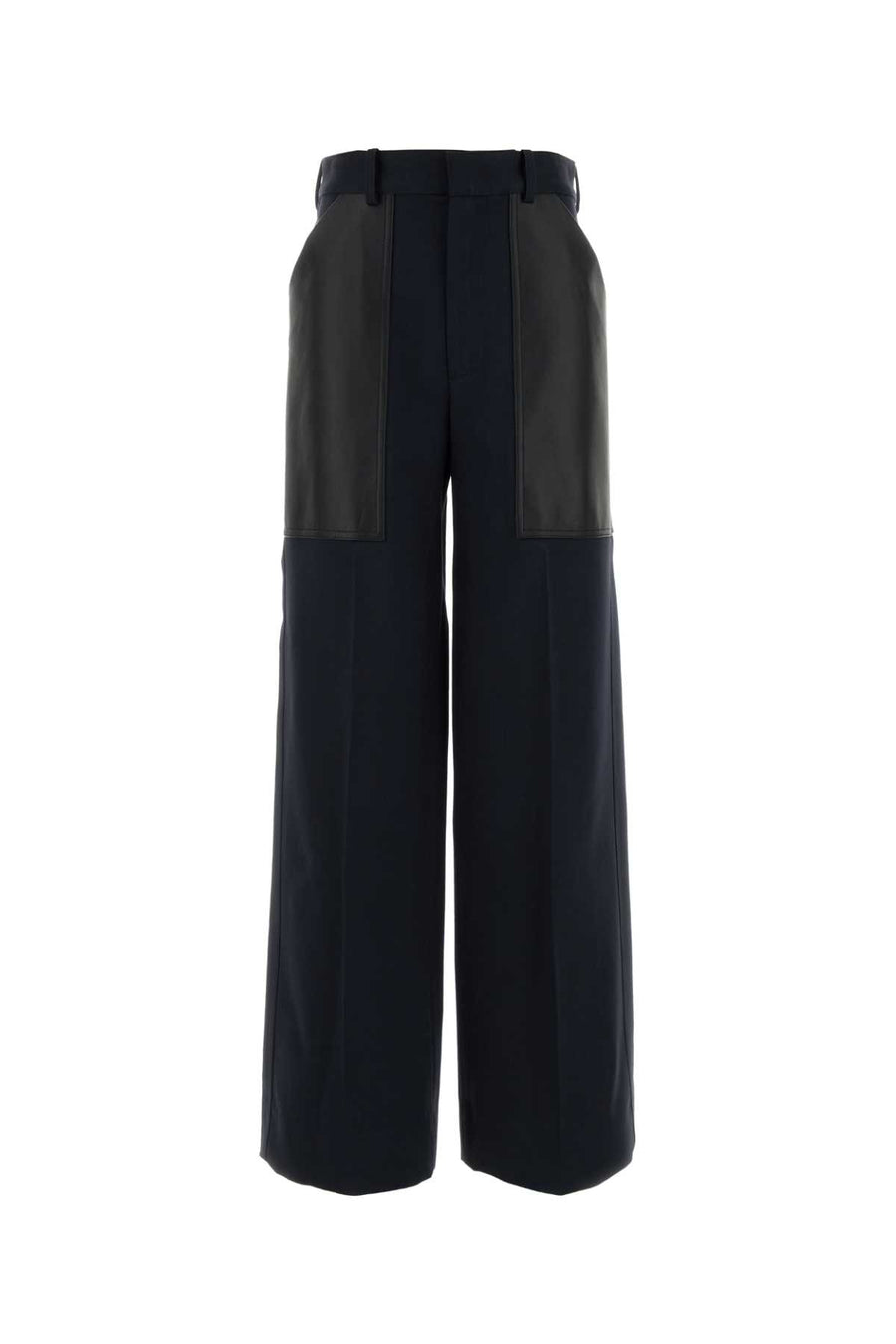 Bottega Veneta 50% Wool 50% Cotton trousers in navy