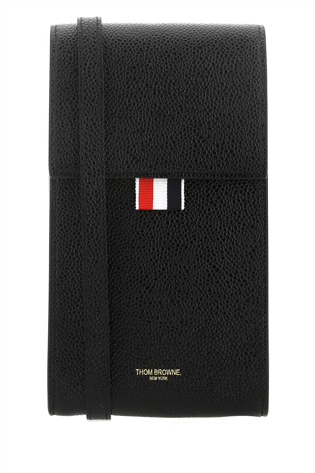 Black Leather Phone Holder Cover