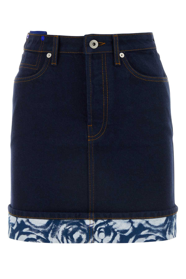 Burberry 100% Cotton skirt in navy