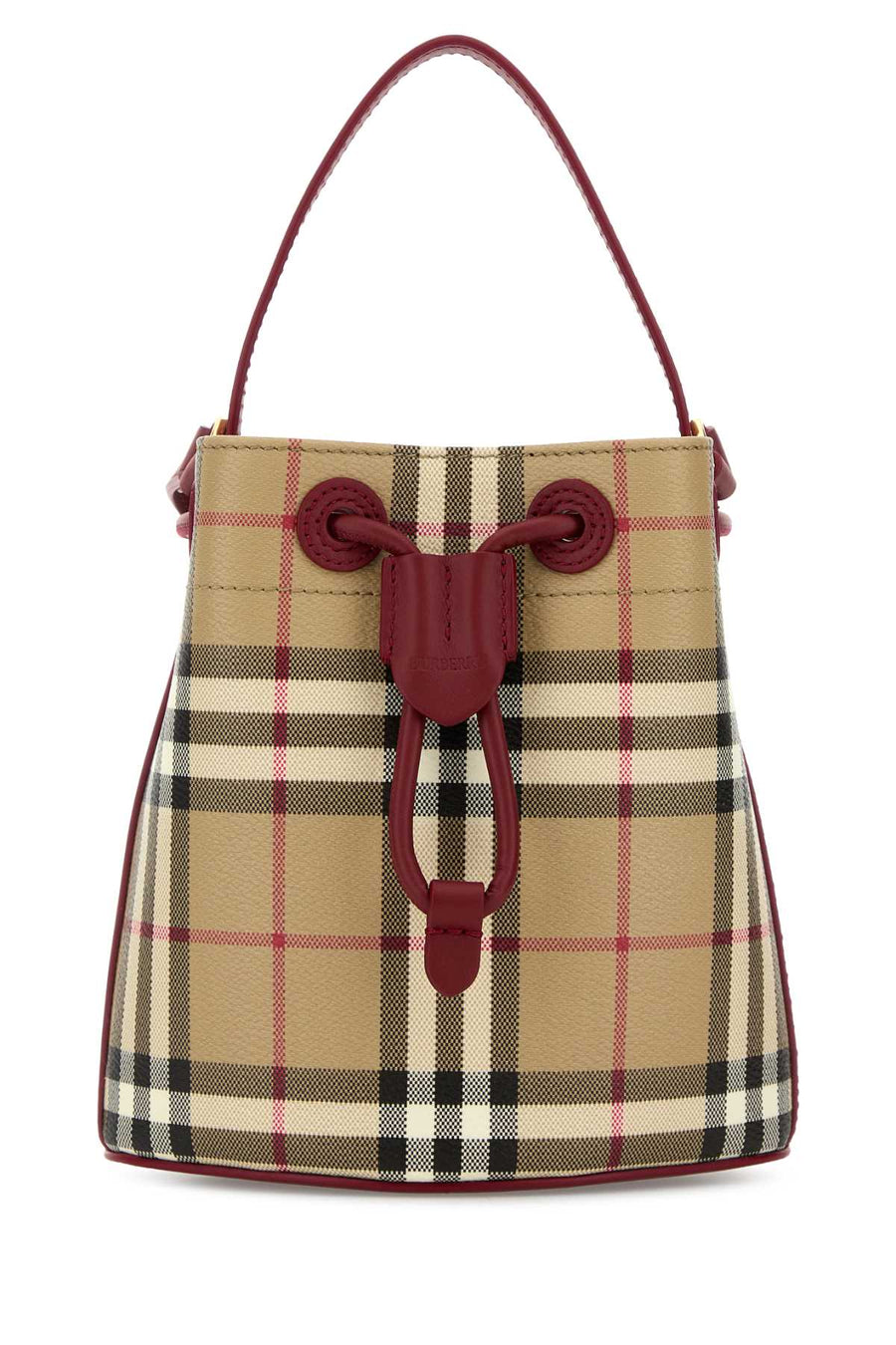 Burberry 55% polyurethane bucket bag in red