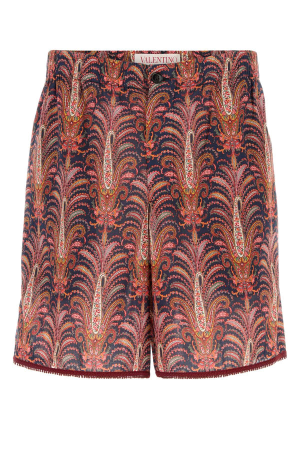 Valentino Garavani Voyage 100% Cotton bermuda shorts in navy