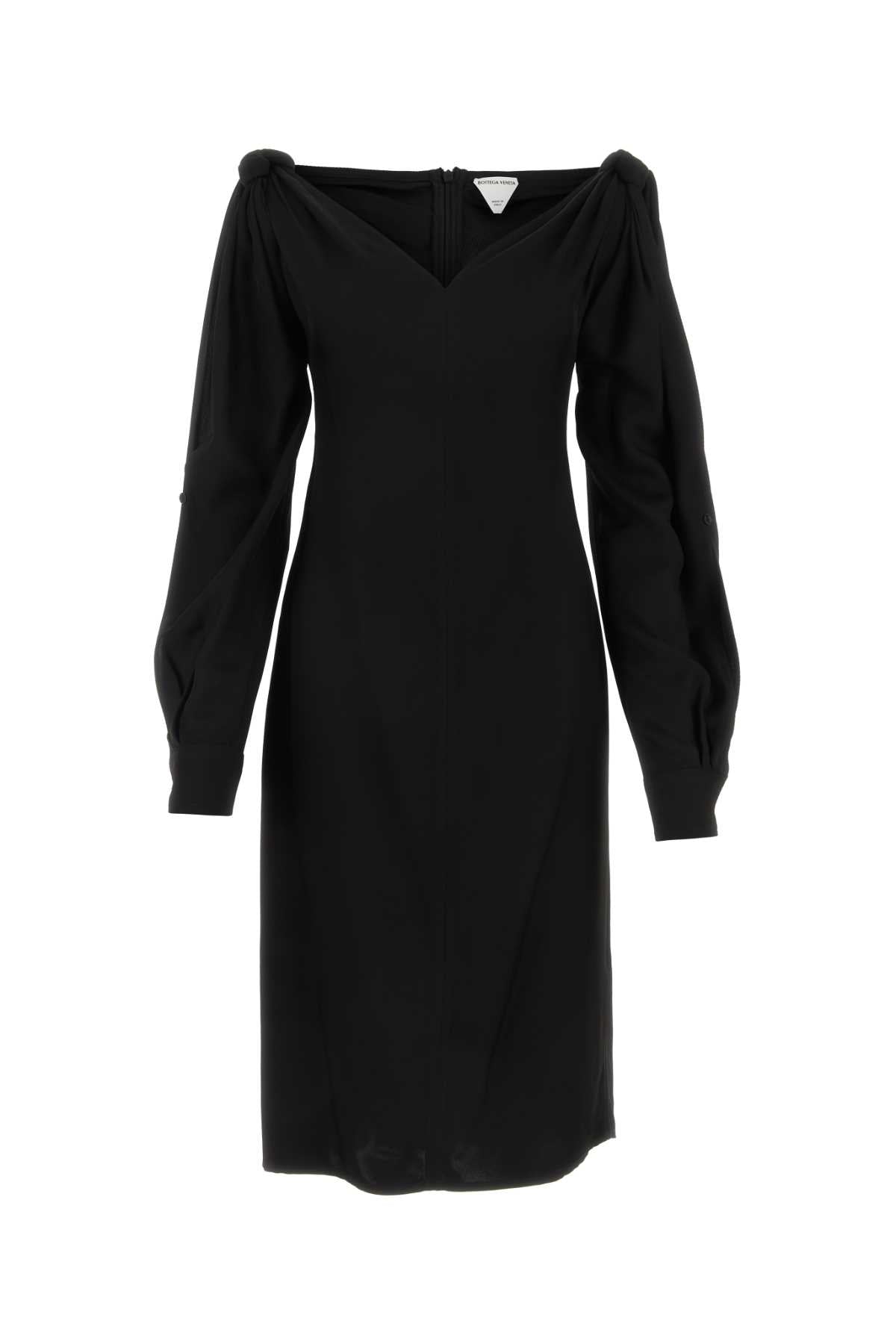 Black Viscose Dress Exterior: Abiti