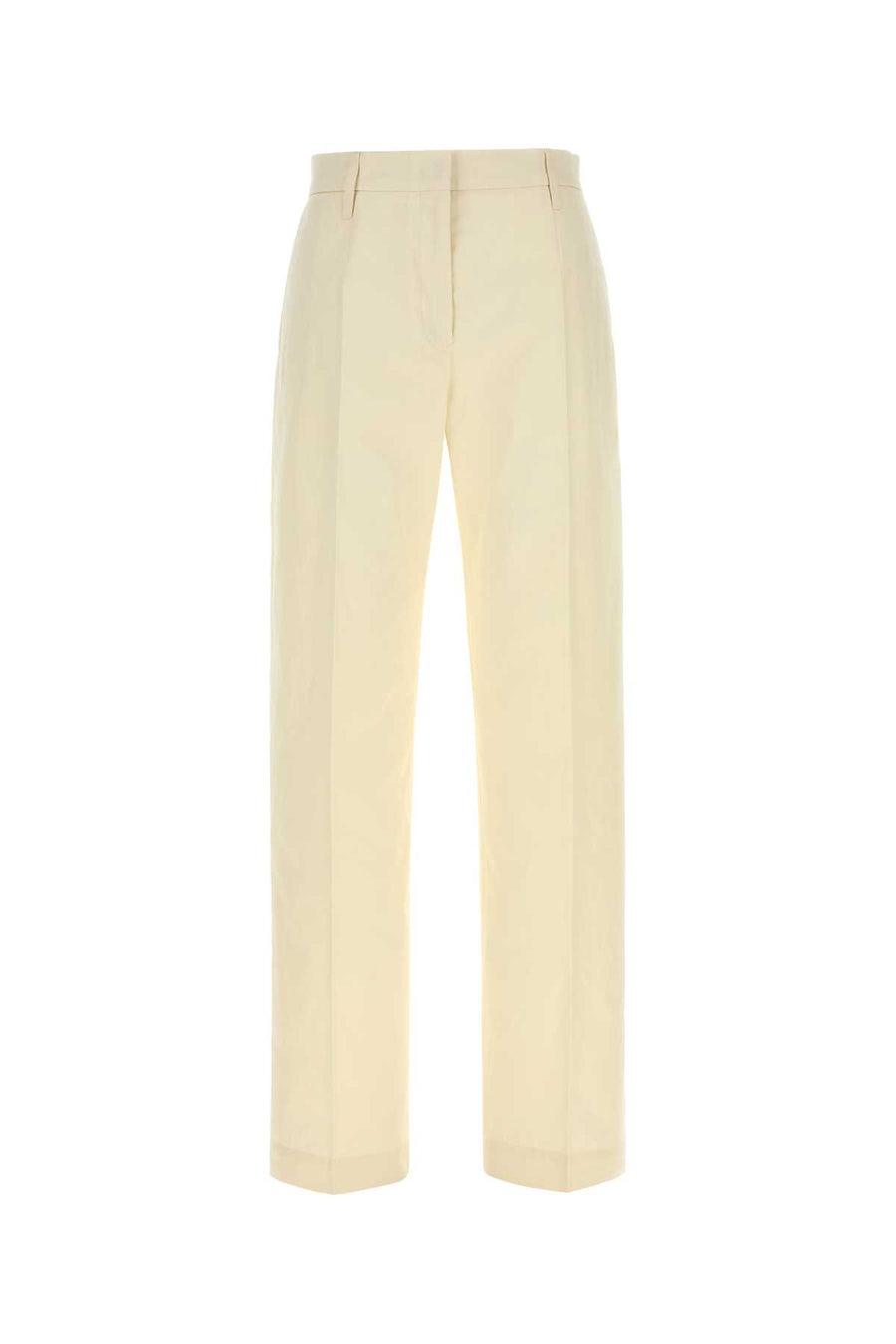 Jil Sander 100% Cotton trousers in beige