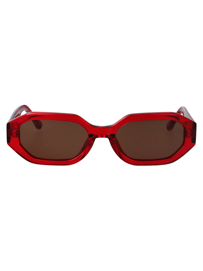 Irene Red/ Black/ Brown Acetate Sunglasses