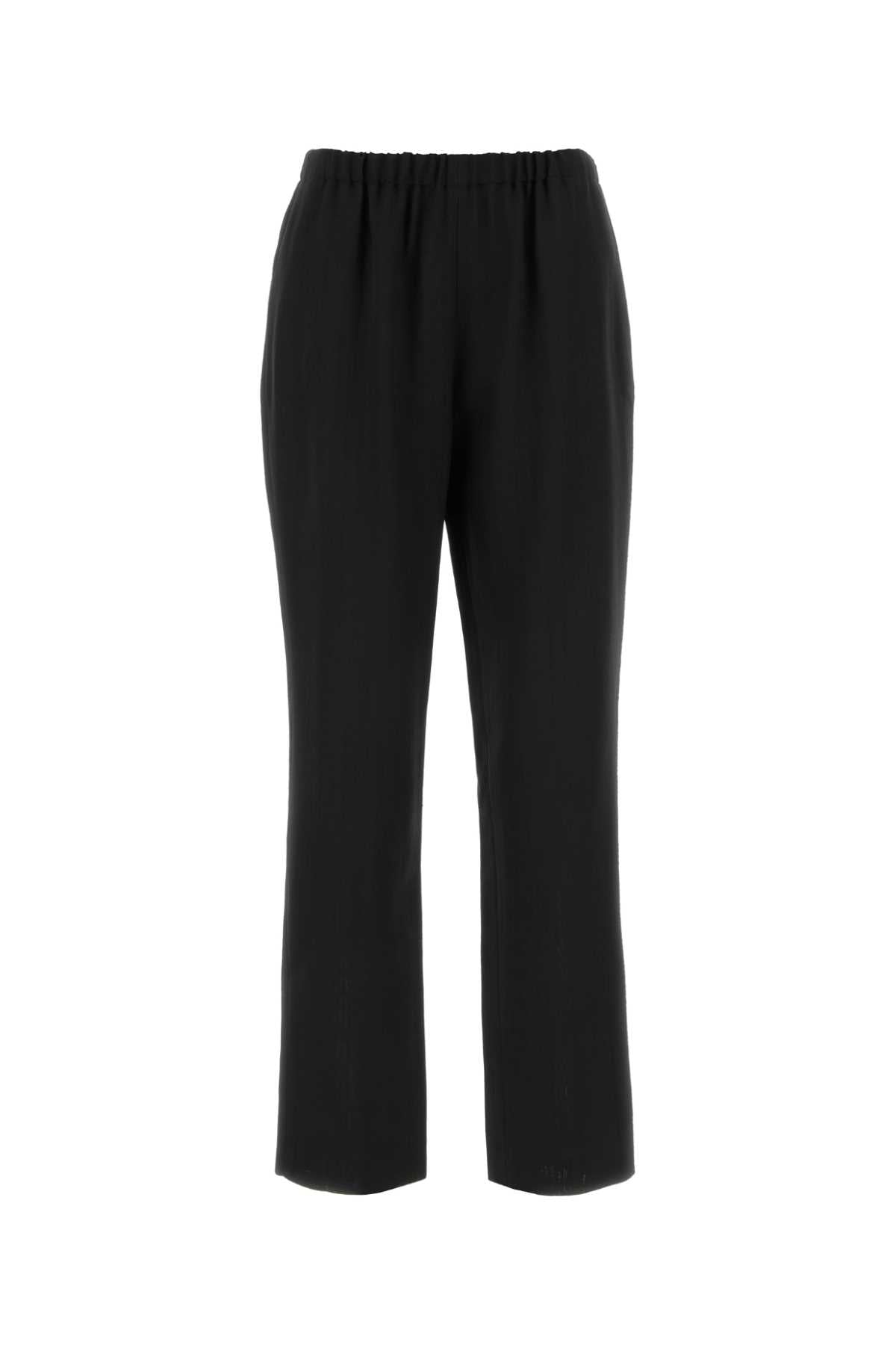Scot Black Exterior: Viscose Virgin Wool Pantaloni