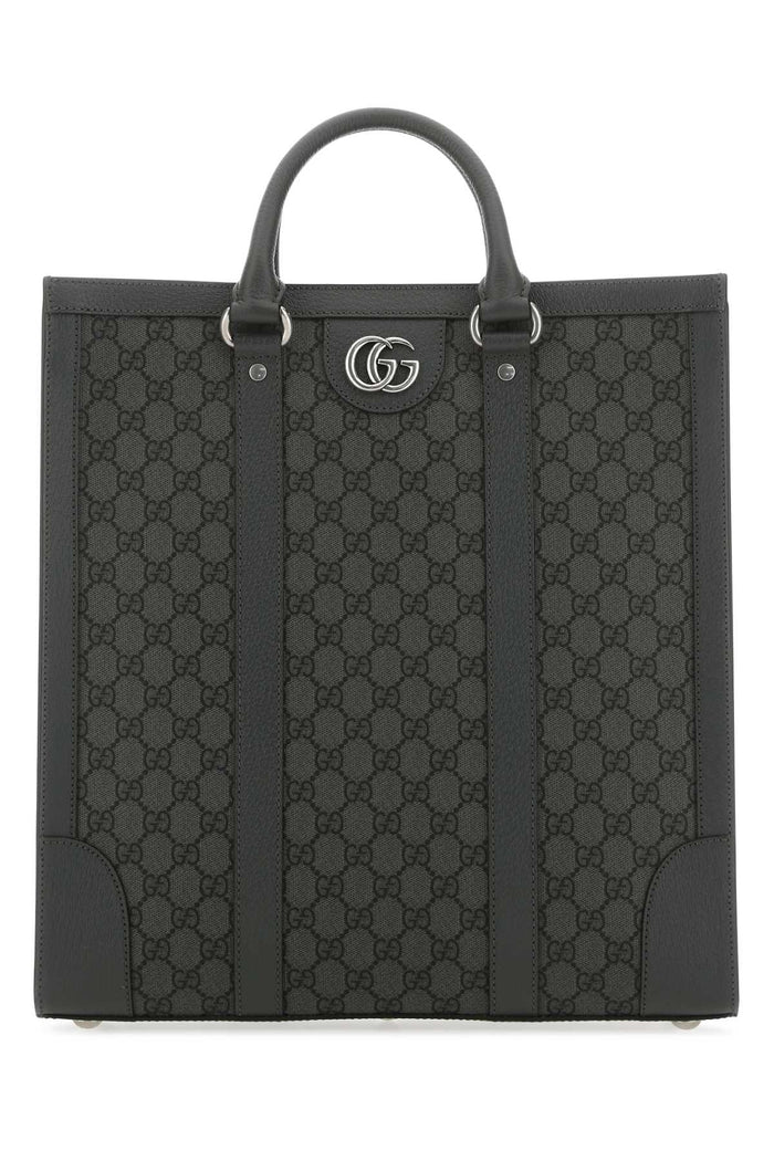 Gg Supreme Fabric And Leather Ophidia Shopping Bag Grey Borse A Mano