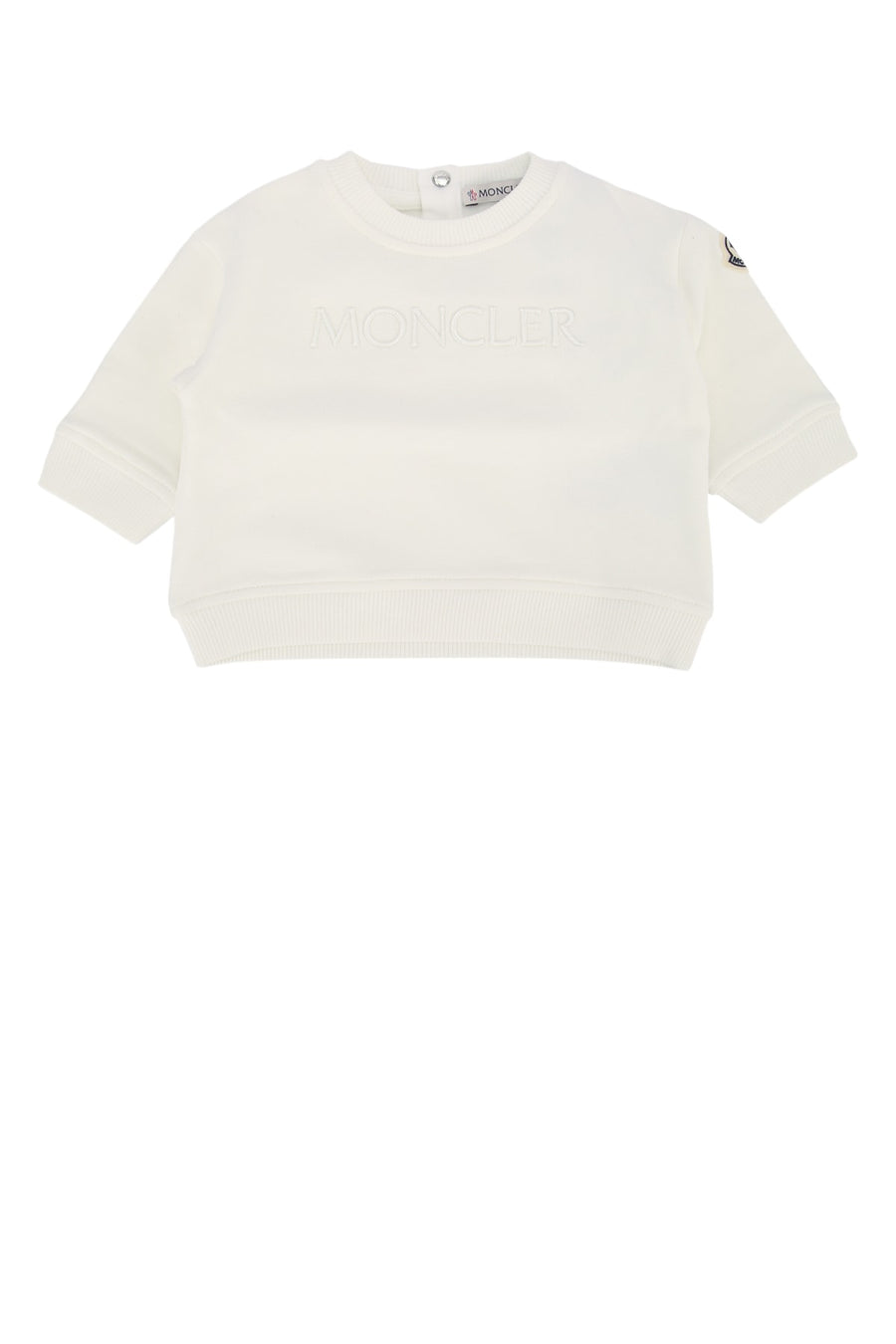 Moncler Jr Cotton blend sweatshirt dress in white