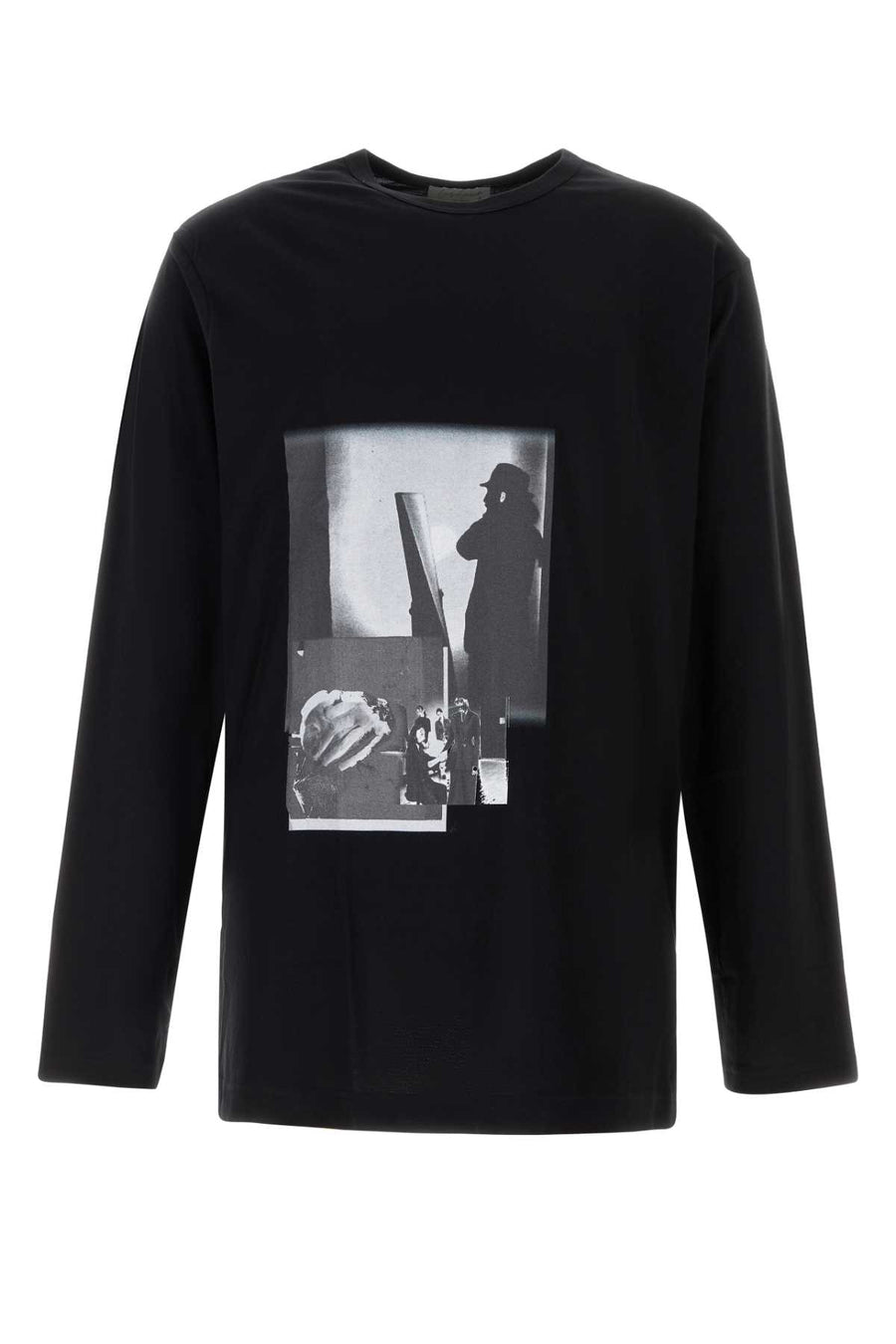 Yohji Yamamoto Sleve 100% Cotton t-shirt in black