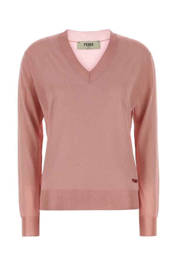 Fendi Shiny 99% Viscose sweater in pink