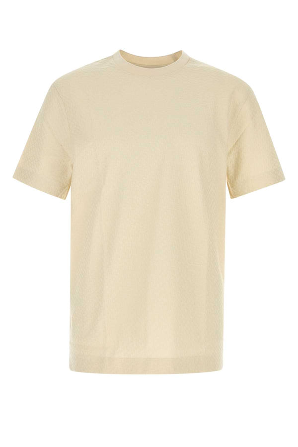 Cream Cotton T-Shirt Openwhite Exterior