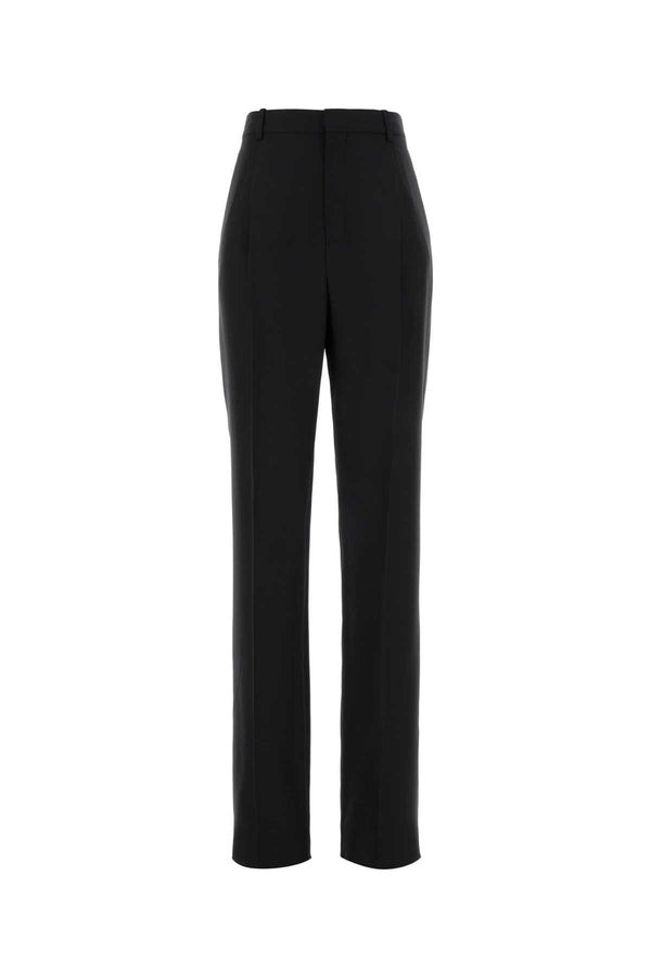 Saint Laurent Avec 100% Wool trousers in black