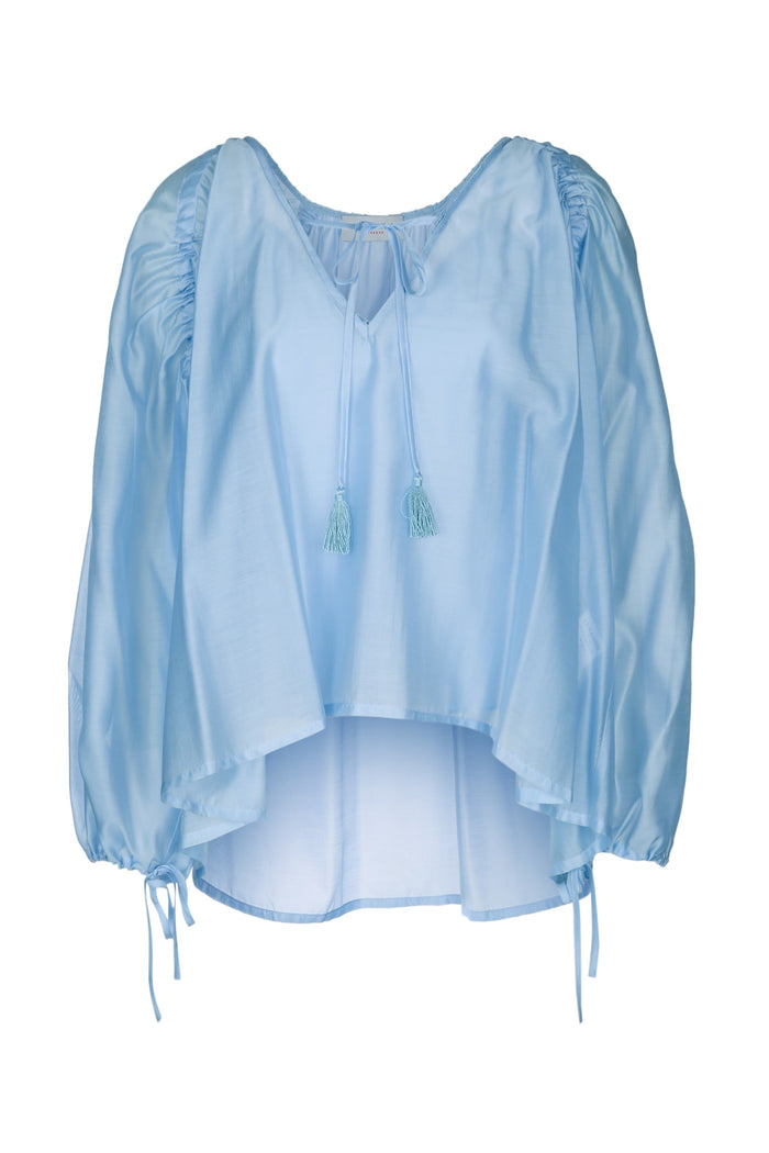Blusa Con Top Azzurro Maglie