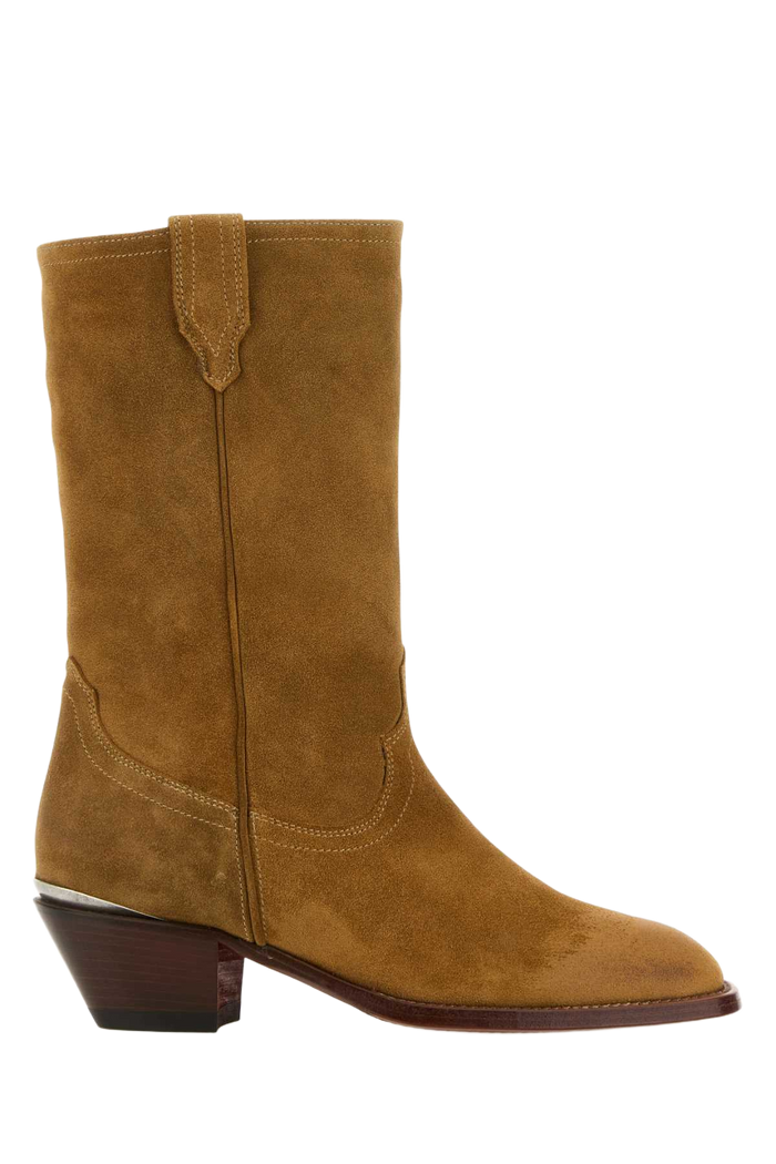 Camel Suede Durango Ankle Boots Stivali