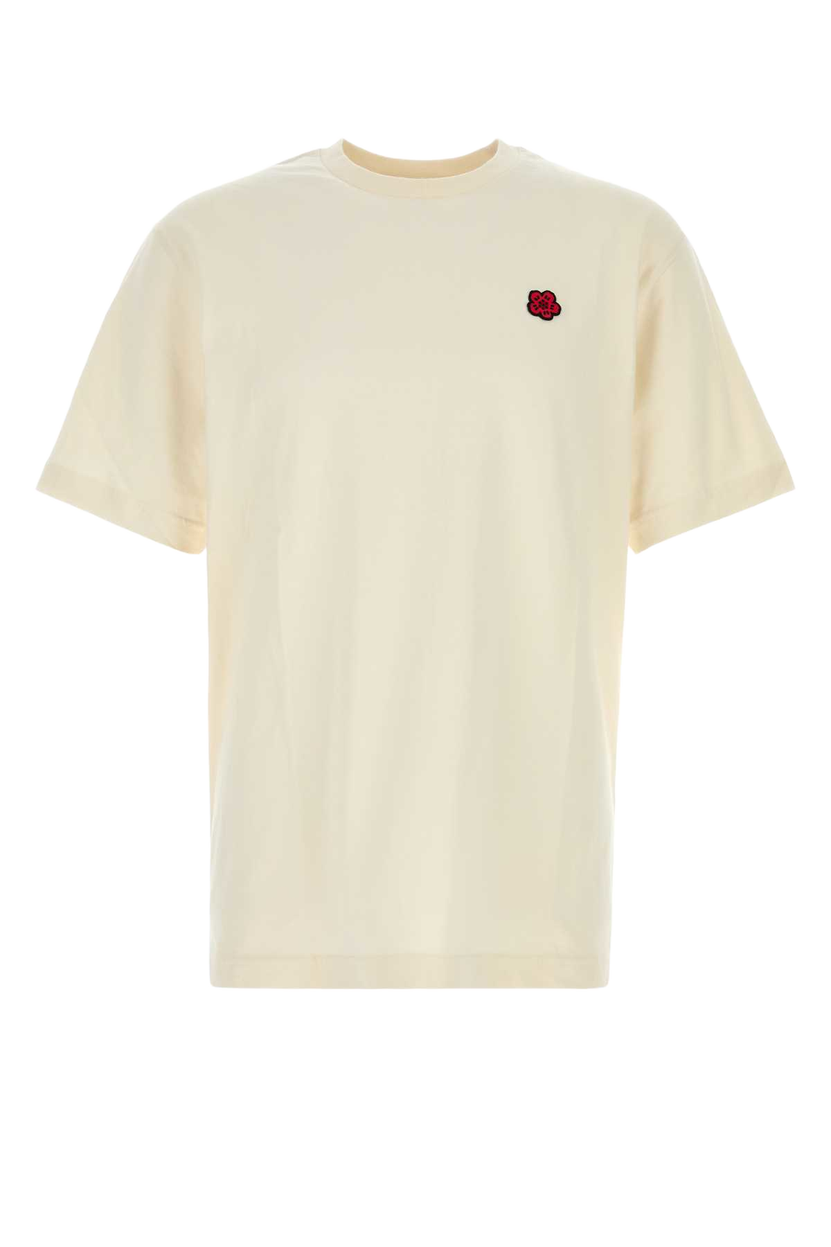 Cream Cotton T-Shirt Ecru Exterior