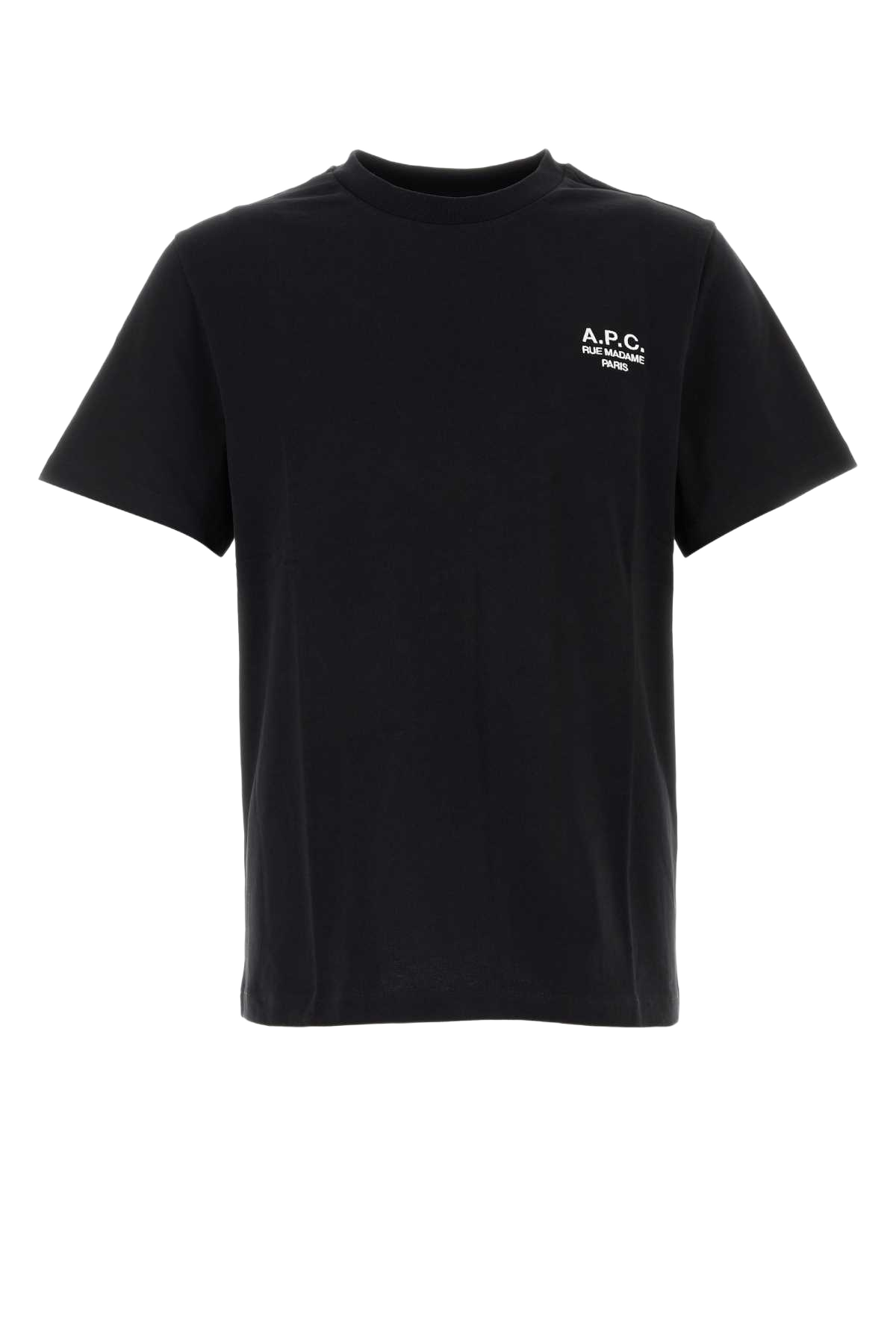 Black Cotton T-Shirt Noirblanc Coton Biologique