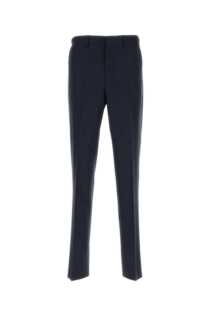 Dark Blue Wool Pant Inkblue Exterior: Virgin Pantaloni