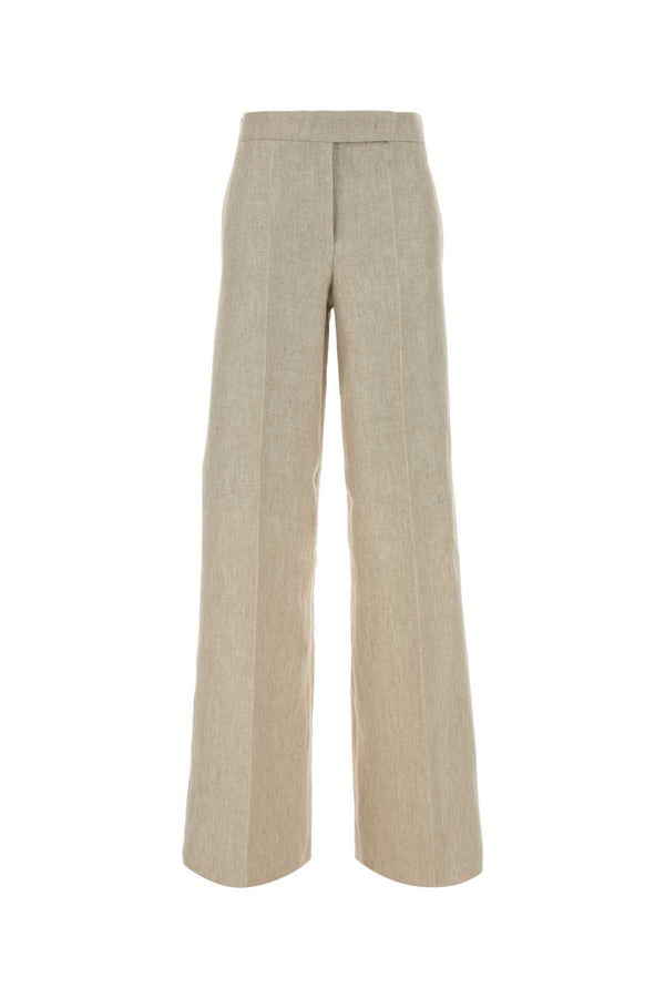 Max Mara 100% Linen trousers in beige