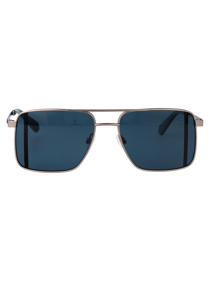 Ckj25201s Matte Light Ruthenium Metal Sunglasses