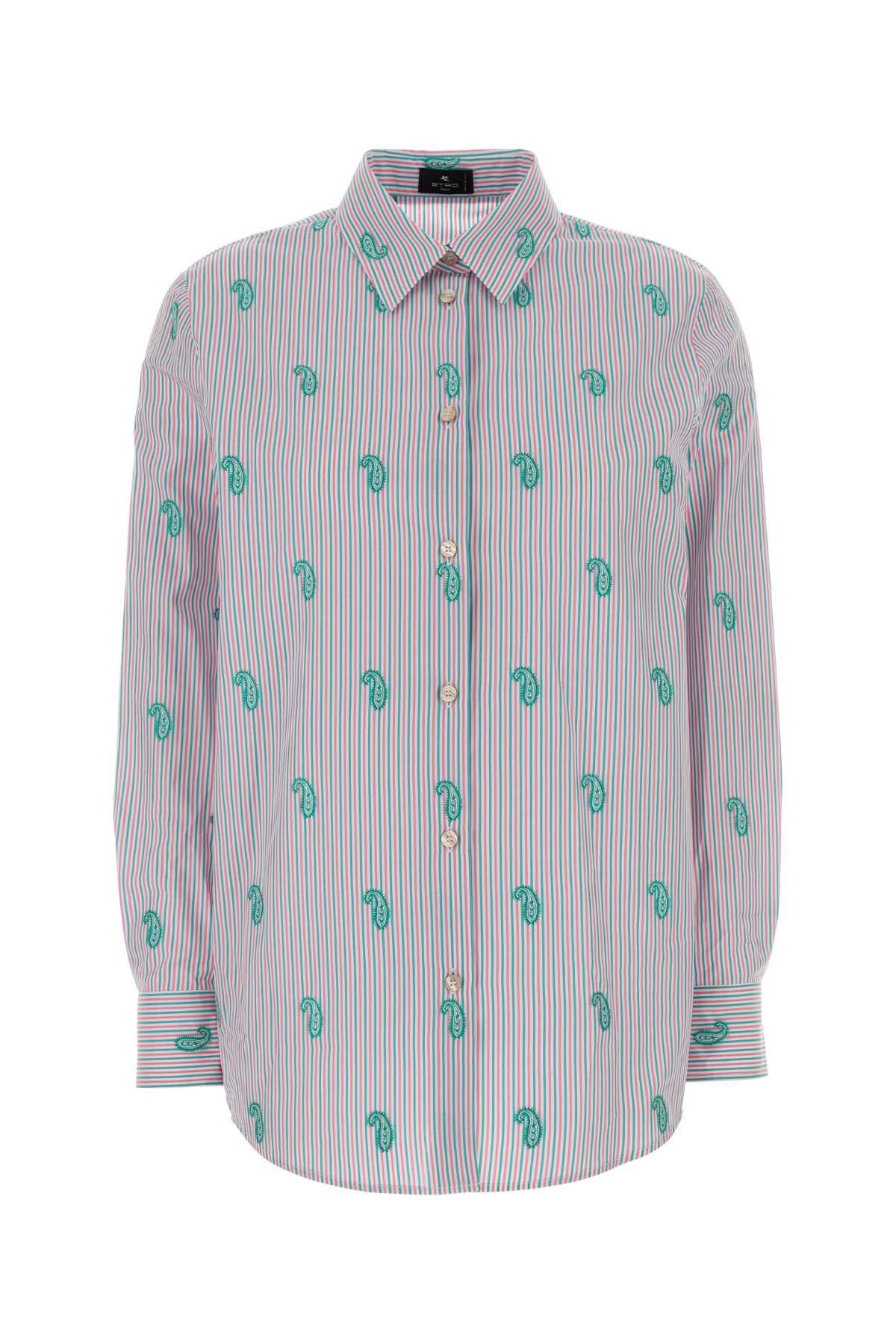Embroidered Poplin Shirt S9870 Exterior: Cotton Camicie