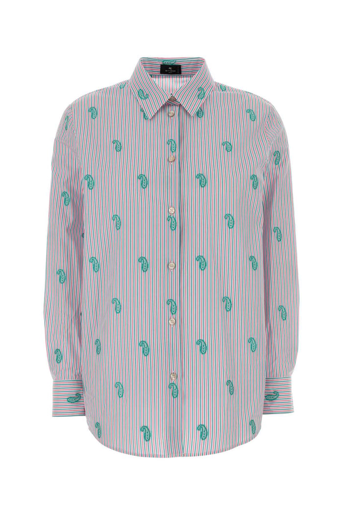 Embroidered Poplin Shirt S9870 Exterior: Cotton Camicie