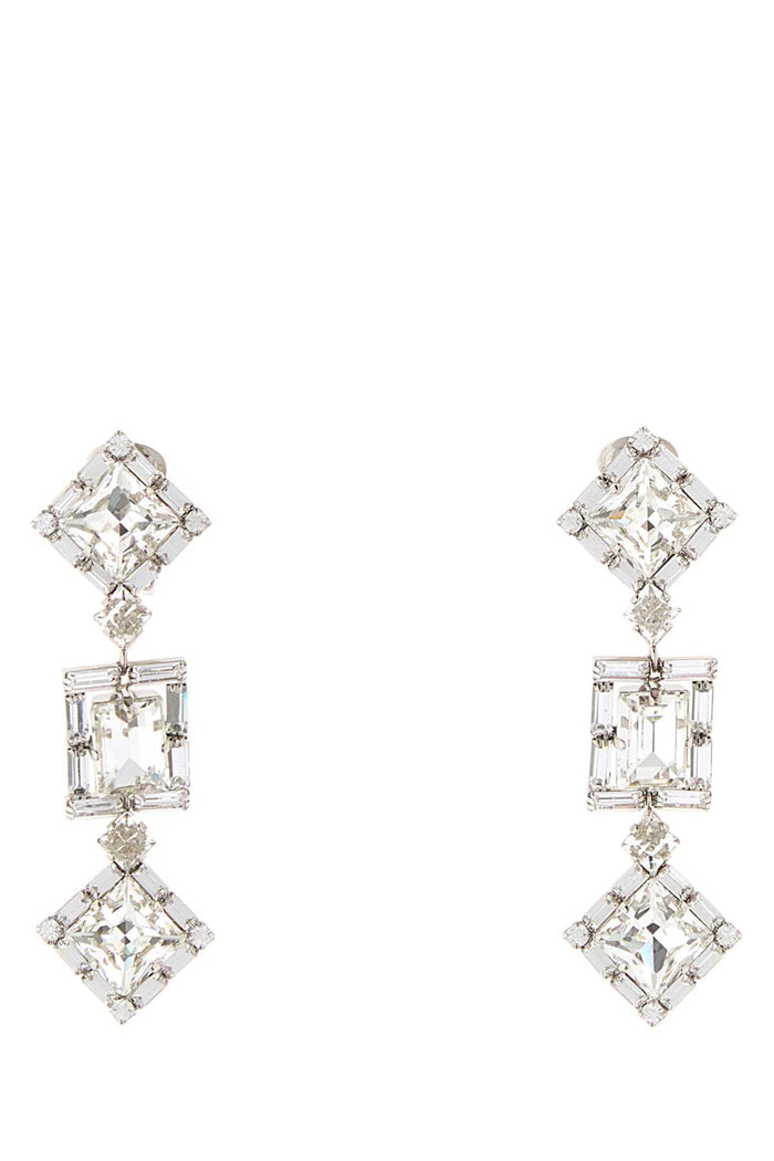 Embellished Metal Earrings Crysilver Orecchini