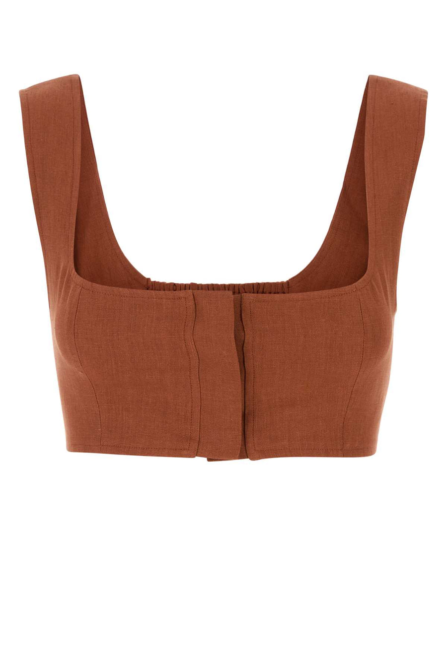 Le Kasha 100% Organic linen crop top in orange