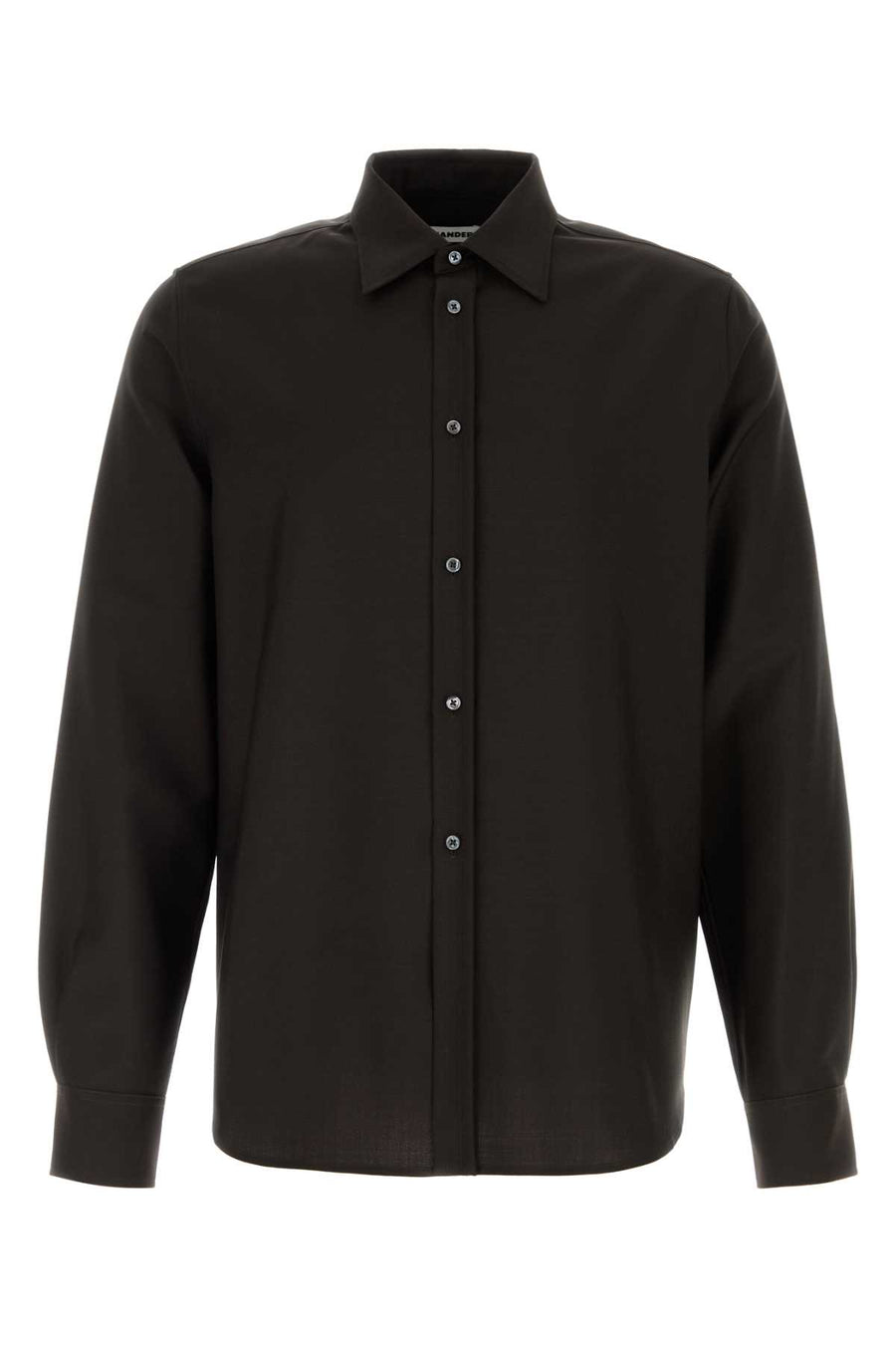 Jil Sander 73% Virgin wool shirt in black