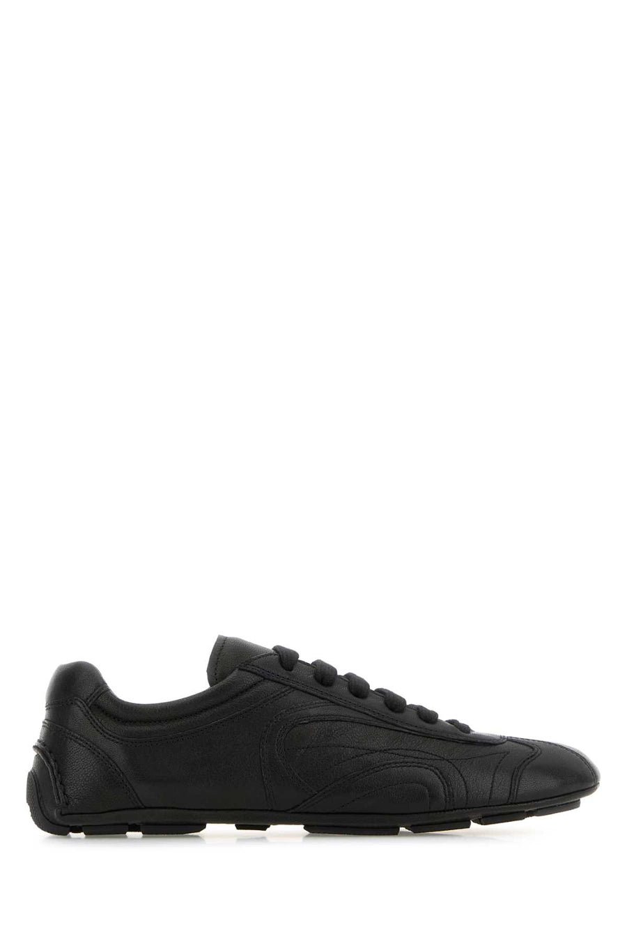 Prada Exterior: 100% Nappa leather sneaker in black
