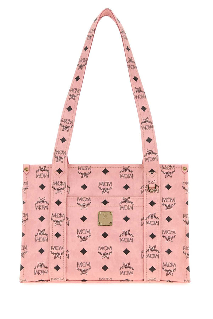 Printed Canvas Aren Shopping Bag Softpink Borse A Mano