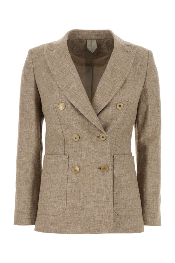 Max Mara 44% Linen blazer in beige