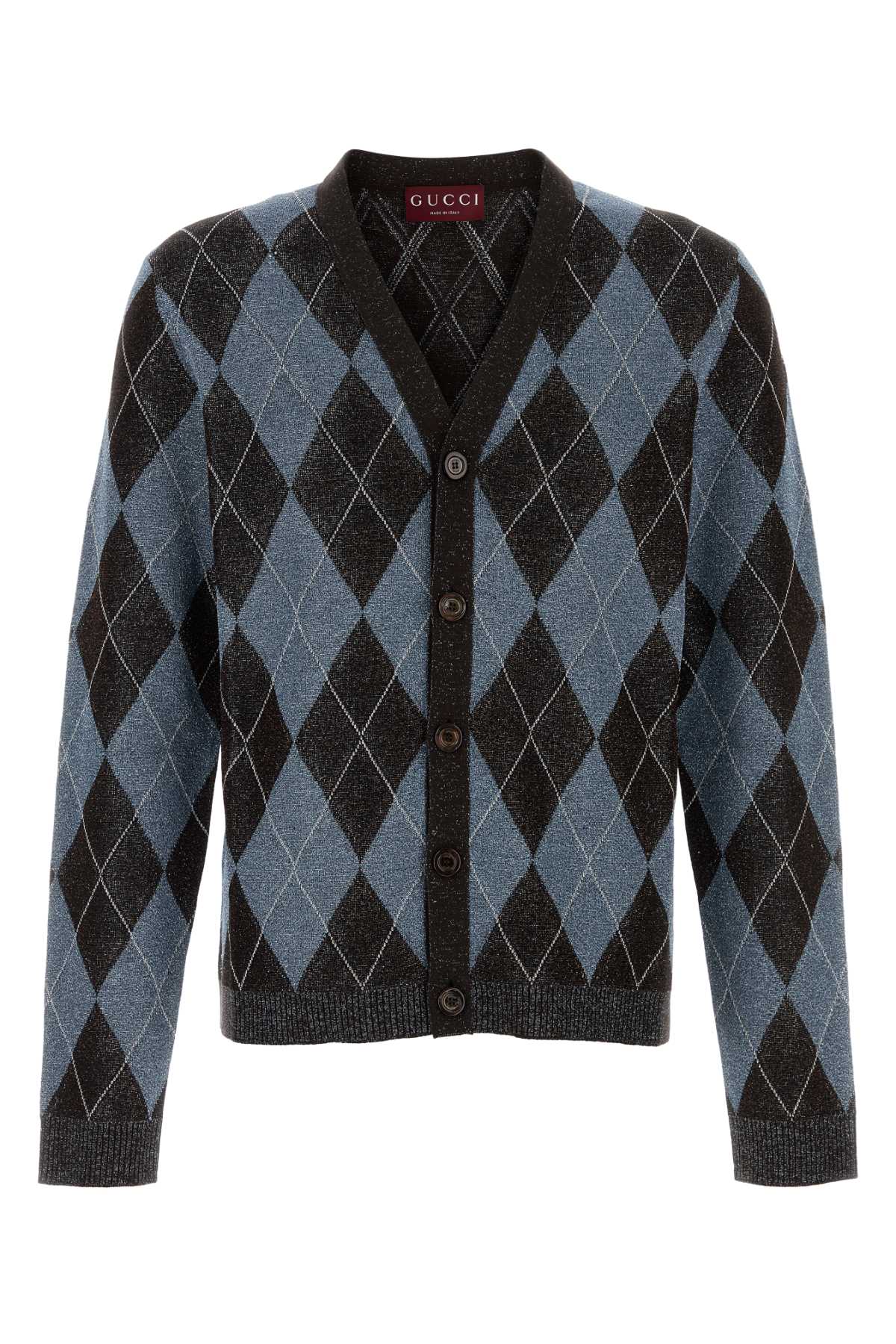 Embroidered Stretch Wool Blend Cardigan Multi Maglieria