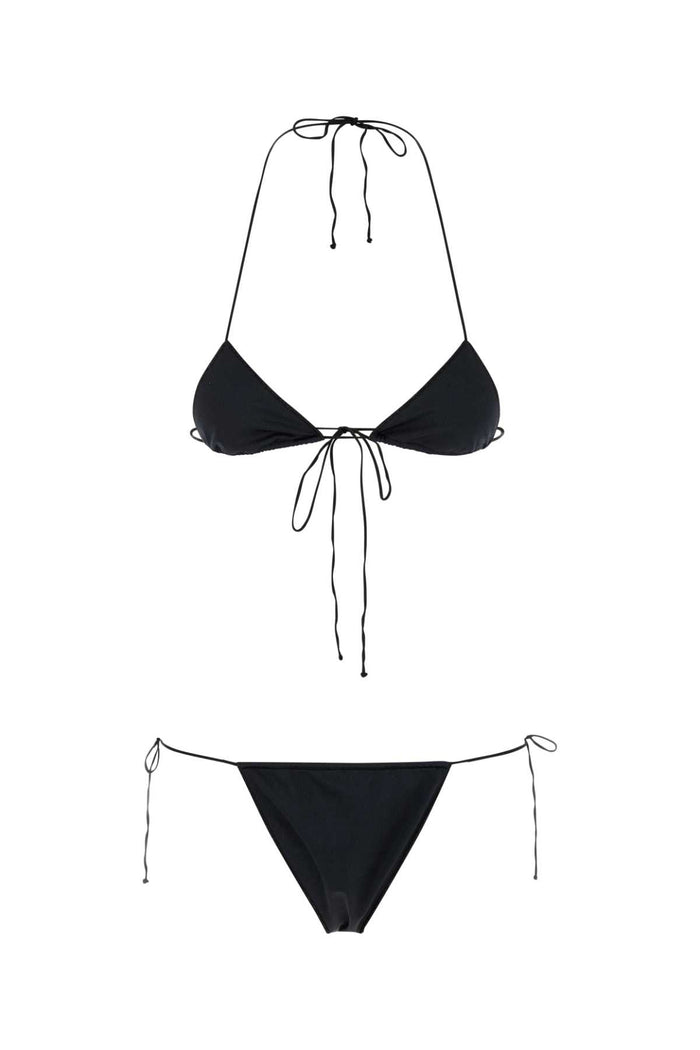 Black Stretch Nylon Bikini Costumi Da Bagno