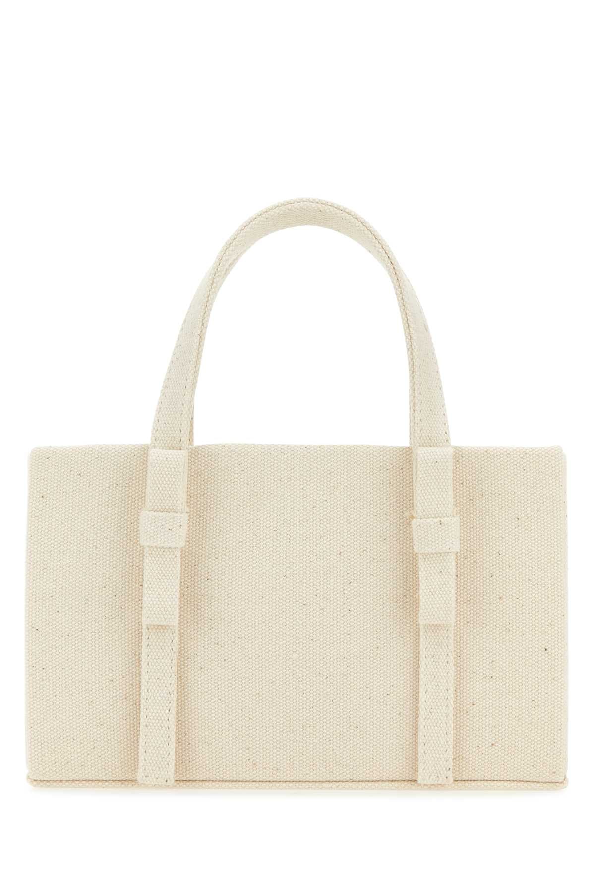 Ivory Canvas Handbag Borse A Mano