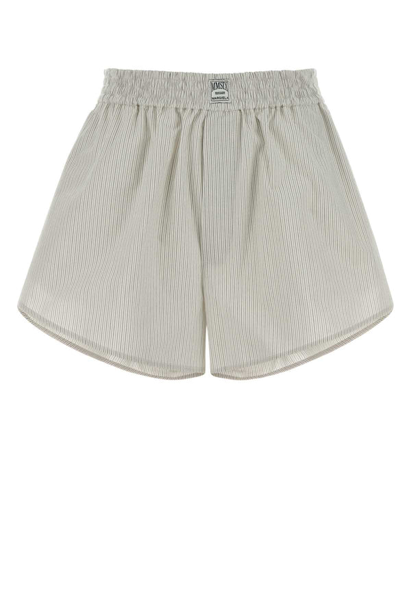 MM6 Maison Margiela Pockets 100% Cotton bermuda shorts in white