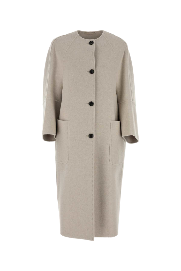 Sand Cashmere Album1234 Coat Beige Exterior: Cappotti