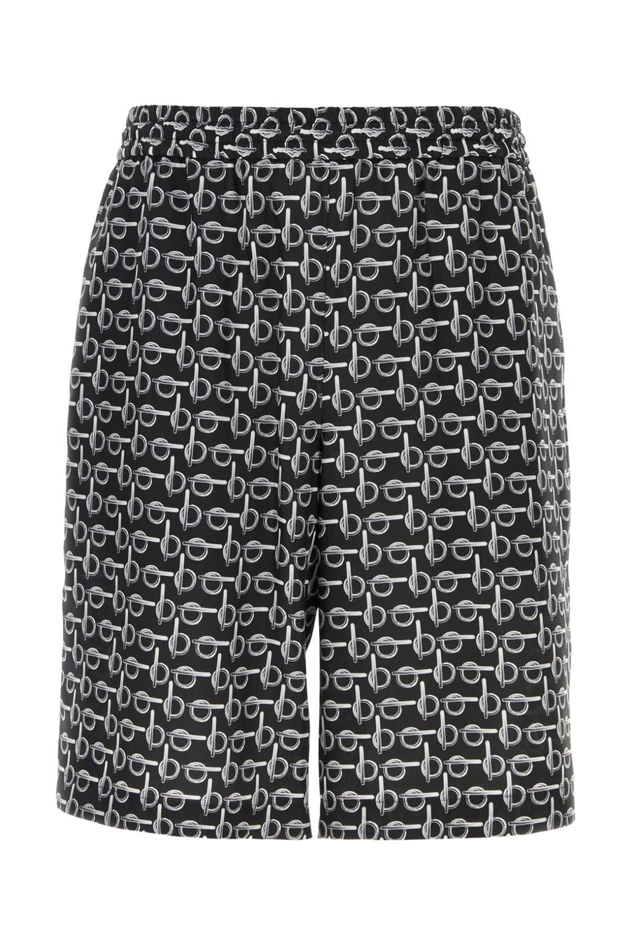 Burberry 100% Silk bermuda shorts in black