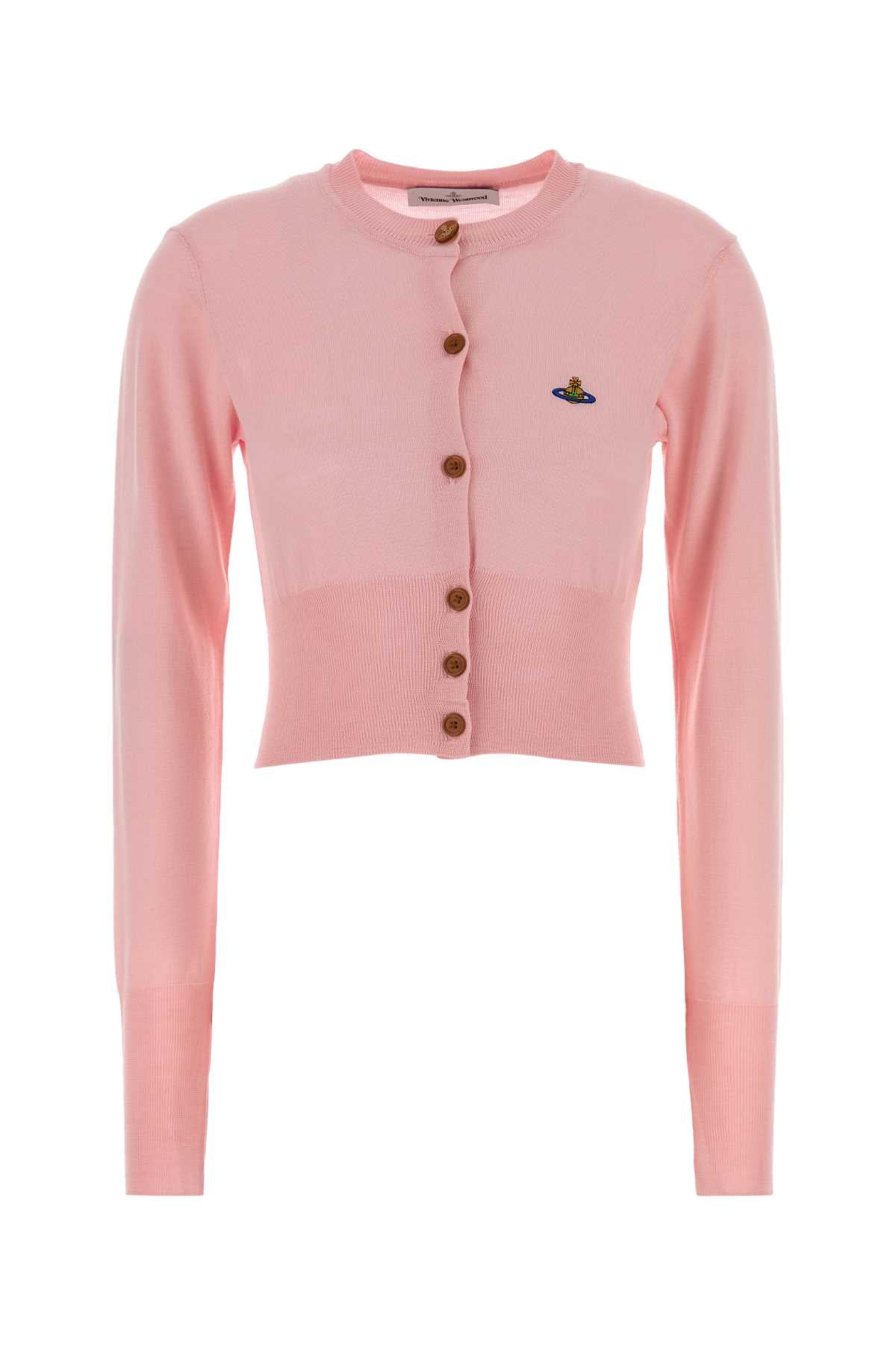 Pink Wool Bea Cardigan Exterior: Merino Maglieria