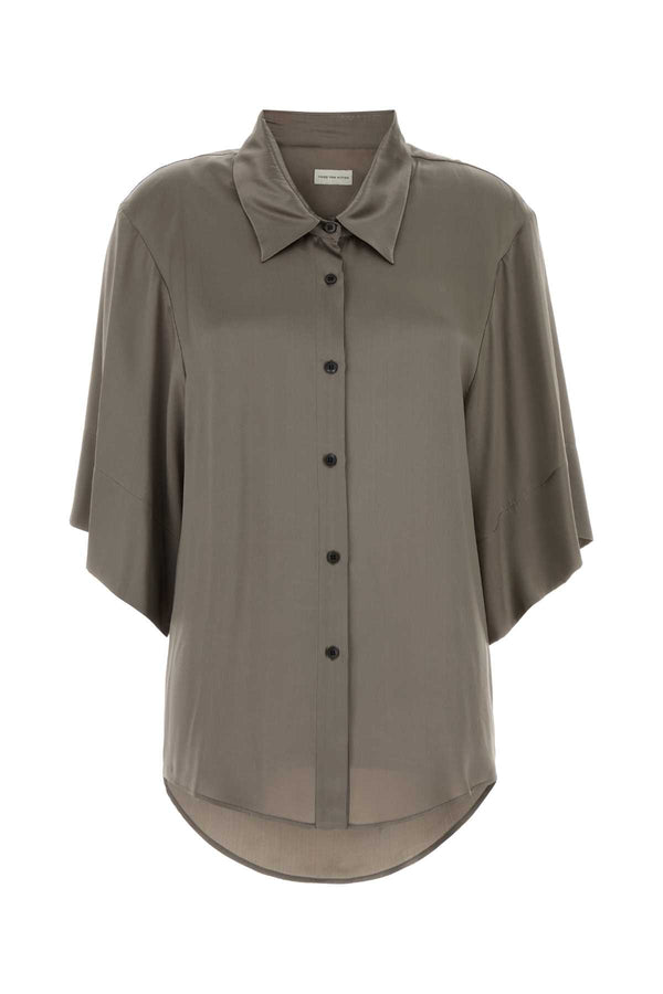 Dries Van Noten 100% Silk shirt in taupe